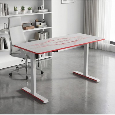 Rašomasis stalas SKYWALKER-140 su el. aukščio reguliavimo f-ja (Baltas)